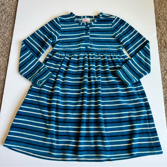Hanna Andersson Velour Striped Dress 130cm - Picture 2 of 9